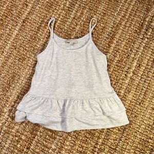 LOFT peplum gray spaghetti strap tank top